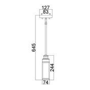 lampa wisząca łazienkowa Admiral simple chrom wymiary