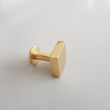 gałka meblowa mosiężna kwadratowa GM124 mosiądz polerowany lakierowany