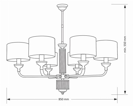 Verde  żyrandol mosiężny VER-ZW-6   rysunek.jpg