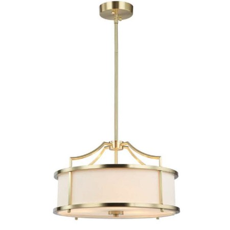 lampa wisząca Pera S z białym abażurem złota