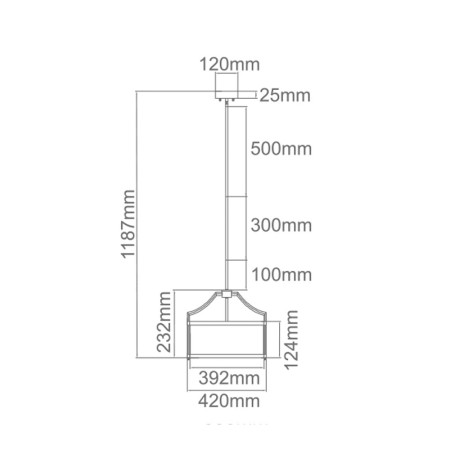 lampa wisząca Pera S złota z białym abażurem wymiary