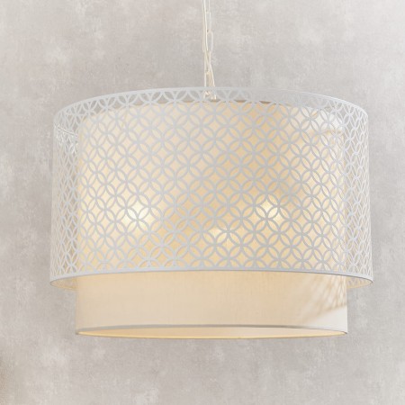 lampa wisząca Sofia 2 z abażurem białym 81031