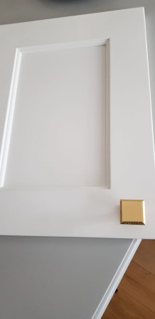 gałka meblowa mosiężna kwadratowa GM118 aranżacja