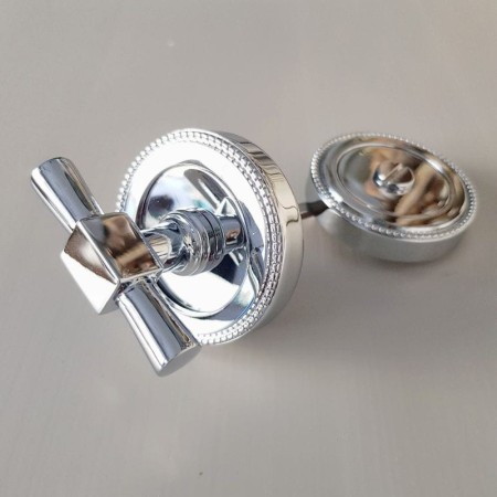 zamknięcie kwadratowe nikiel do WC kryta rozeta z perełką AM104