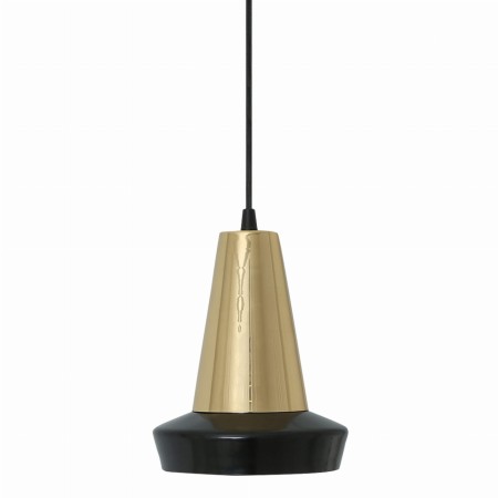 Złoto czarna lampa wisząca Purus
