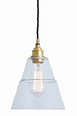 Lampa wisząca Sekwana szklana ze złotym