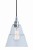 Szklana lampa wisząca z chromem
