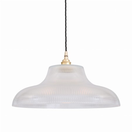 Lampa wisząca Missisipi, mosiądz satyna, szkło, 40cm