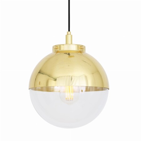 Lampa wisząca Ontario, kula, złota