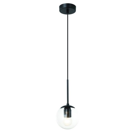 Lampa wisząca Fraser Black przezroczyste szkło