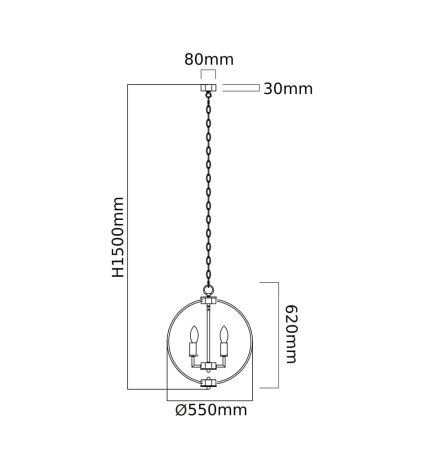 Obrazek techniczny lampy Torne M