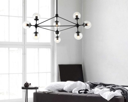 Wizualizacja przestrzenna lampy wiszącej Fraser Black
modern classic, loft