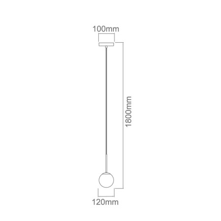 Obrazek techniczna lampy wiszącej Fraser White