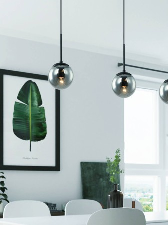 Wizualizacja przestrzenna lampy wiszącej Fraser Black
