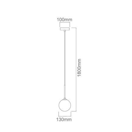 Obrazek techniczna lampy wiszącej Fraser Black