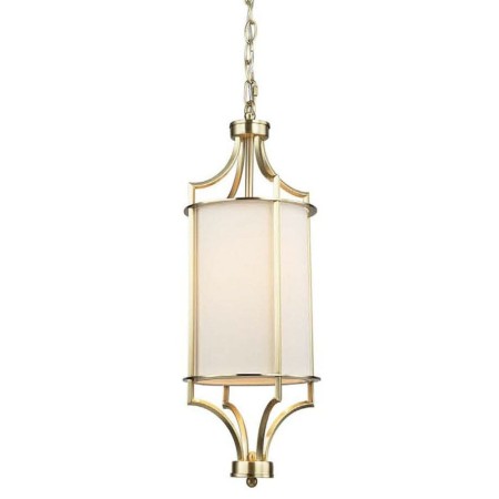 Lampa wisząca w stylu nowojorskim w sam raz do kuchni lub jadalnie, złoto satyna