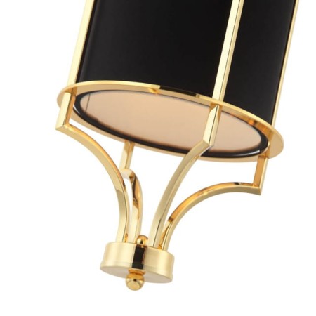 Lampa wisząca Orne Black w stylu New York z elementami złota