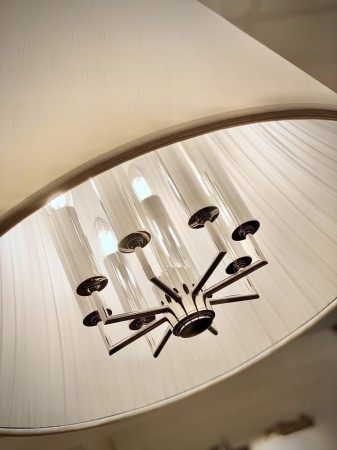 Lampa wisząca z abażurem Vienne większa, 8 ramion