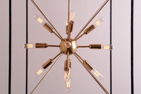 Lampa stella złoto czarna