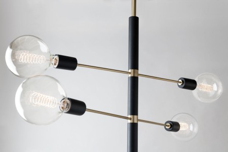 Lampa Amsonia czarno złota
