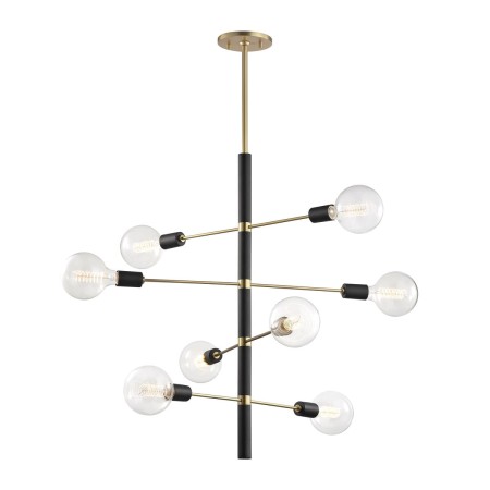 Lampa wisząca z ośmioma żarówkami