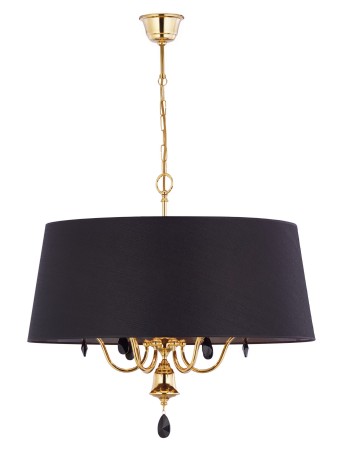 Lampa wisząca Black sześcioramienna
