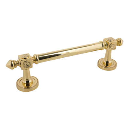 uchwyt meblowy mosiężny duży UM409 base star reling  złoty