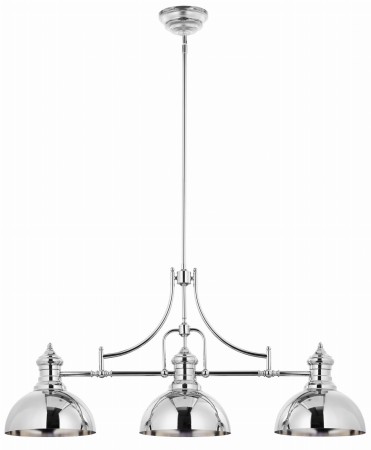 Lampa wisząca Elbrus potrójna w kolorze nikiel
