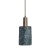 Ceramiczna lampa wisząca Ceramic z odcieniami niebieskiego  z mosiężnym wykończeniem