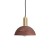 Lampa ceramiczna czerwona z mosiężnym wykończeniem