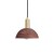 Lampa wisząca ceramiczna czerwona z mosiężnym wykończeniem nad stół