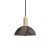 Lampa wisząca ceramiczna czarna z mosiężnym wykończeniem
