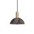 Lampa wisząca ceramiczna czarna z mosiężnym wykończeniem