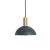 Lampa wisząca ceramiczna niebieska z mosiężnym wykończeniem