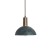 Lampa wisząca ceramiczna niebieska z mosiężnym wykończeniem