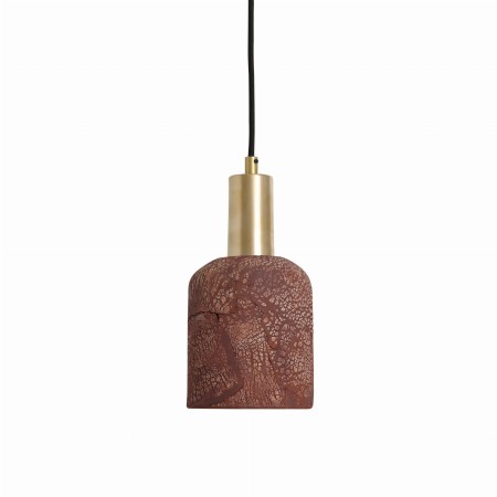 Ceramiczna lampa wisząca w odcieniach czerwonego