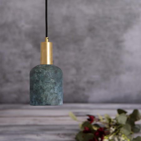 Ręcznie malowana lampa wykonana z gliny