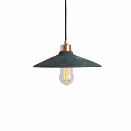 Ceramiczna lampa wisząca z elementami mosiądzu