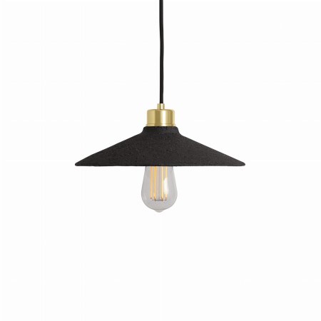 Czarna lampa wisząca w stylu boho industrailnym eklektycznym