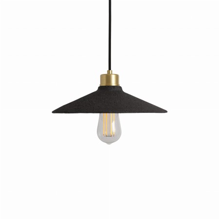 Czarna ceramiczna lampa do pomieszczeń w stylu boo lub eklektycznym