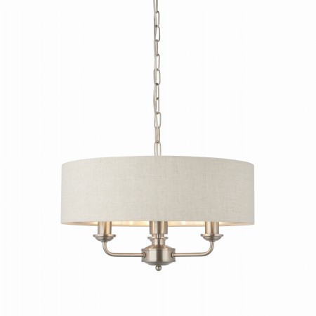 Lampa wisząca Flamenco Natural S z zapalonymi źródłami światła