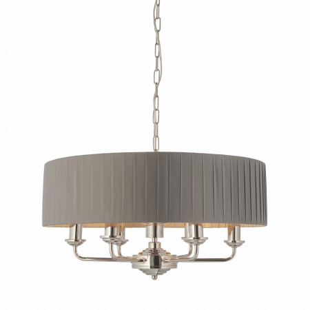 Lampa wisząca Flamenco Bright Nickiel Pleat M