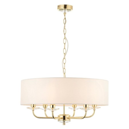 Lampa wisząca Elegance Gold z elementami kryształów