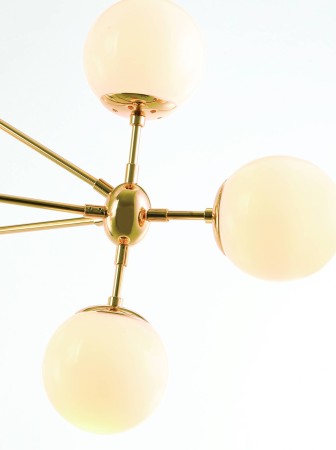 Nowoczesna geometryczna lampa wisząca Fraser Gold