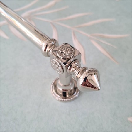 Uchwyt reling meblowy UM408 Base Star mosiężny kolor niekiel