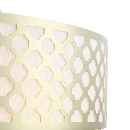 Lampa wisząca Peri w jasnym złocie satynie w stylu modern classic