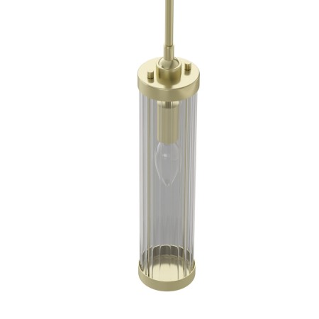 Lampa wisząca Bresle w złocie satynie w stylu art deco