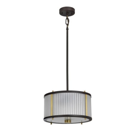 Lampa wisząca Oscar S ze zgaszonym światłem ciemny brąz i złote wykończenie