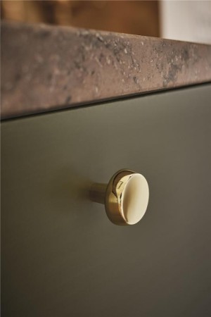 Gałka meblowa w złocie połysku Toro