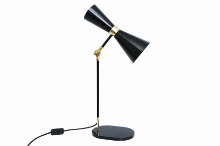 Shanti złoto czarna lampa mniejsza mosiężna